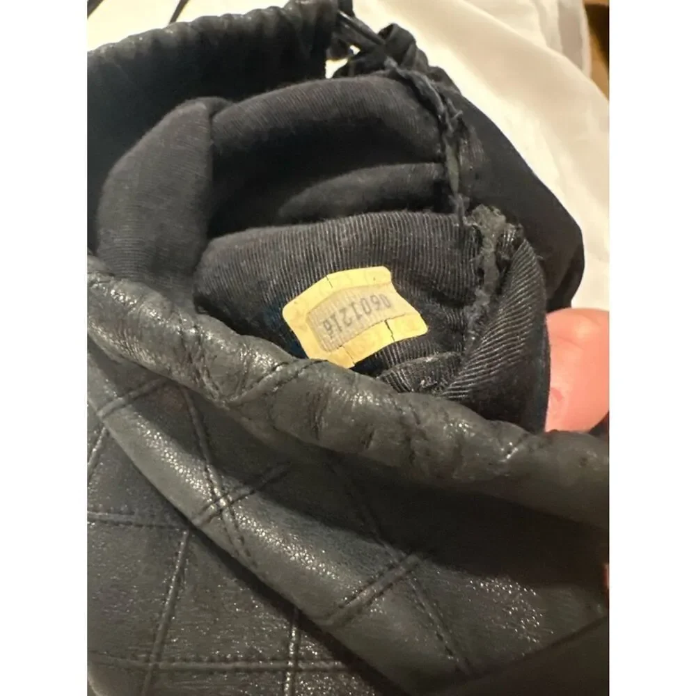 CHANEL Black Drawstring Bag